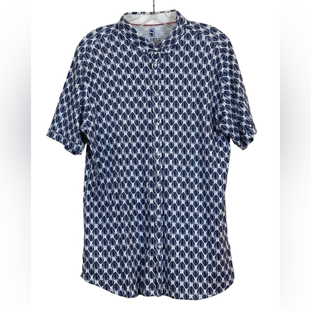 Men’s DeSoto jersey knit, short, sleeved, print shirt size XXL GUC